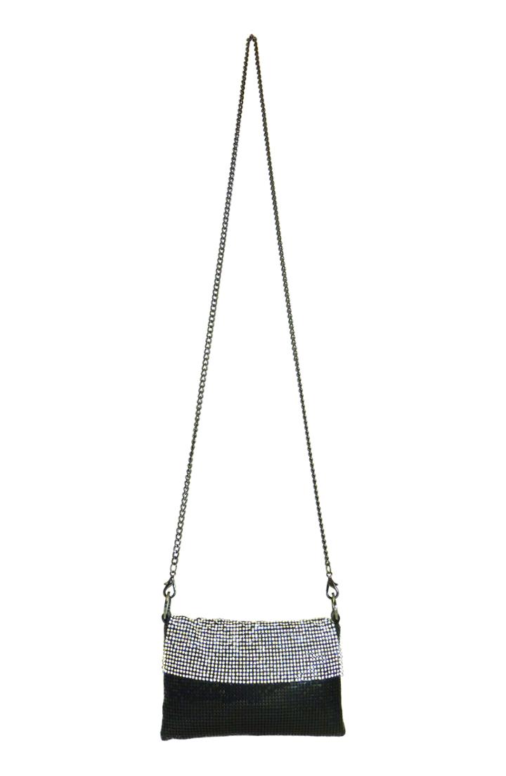 Whiting & Davis Saint Crystal Flap Crossbody -