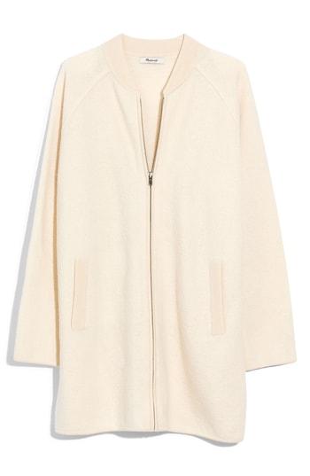 Women's Madewell Bomber Sweater Jacket - Ivory