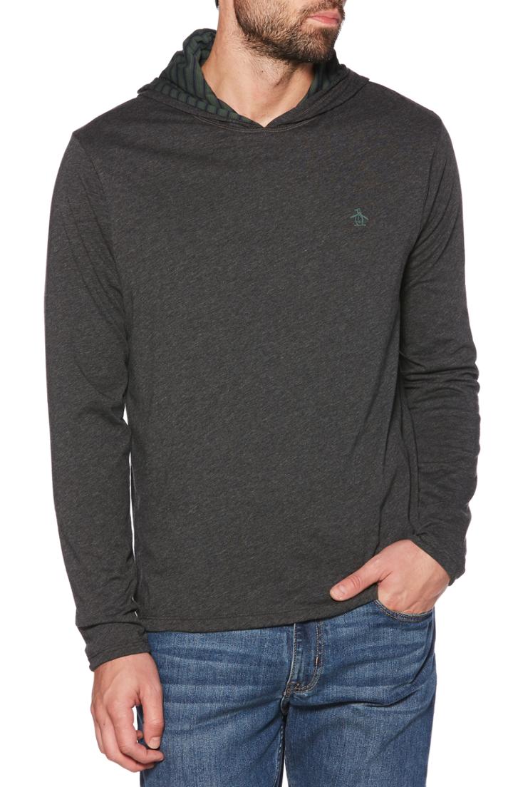 Men's Original Penguin Reversible Hoodie - Grey