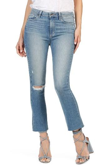 Women's Paige Colette High Rise Raw Hem Crop Flare Jeans