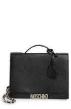 Moschino Top Handle Leather Crossbody Bag -