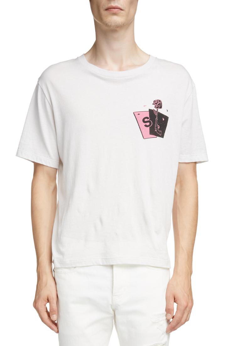 Men's Saint Laurent Rose Graphic T-shirt - None