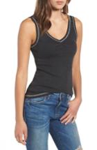 Women's Socialite Cinch Neck Tank - Grey