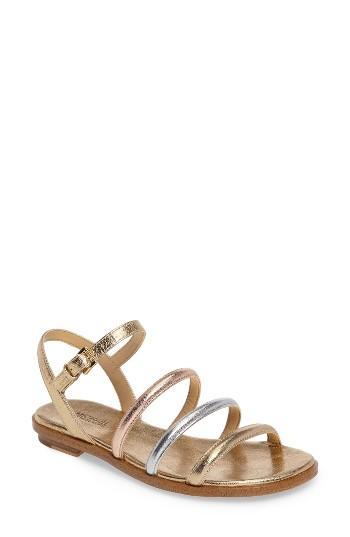 Women's Michael Michael Kors Nantucket Flat Sandal M - Metallic