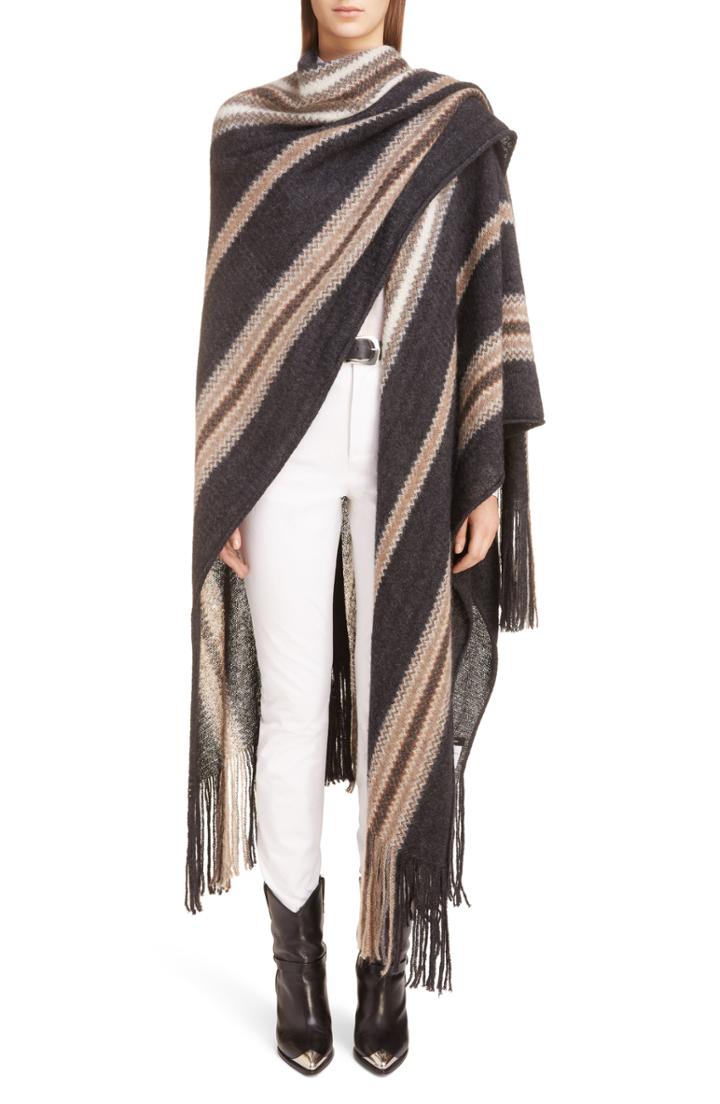 Women's Isabel Marant Kalibo Mohair & Wool Blend Poncho Coat