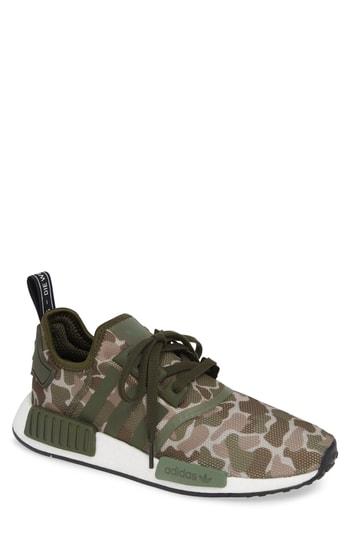 Men's Adidas Nmd R1 Camo Sneaker M - Green