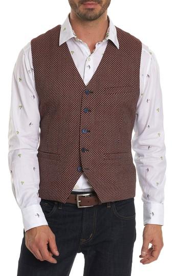 Men's Robert Graham Edmund Classic Fit Wool Vest - Red
