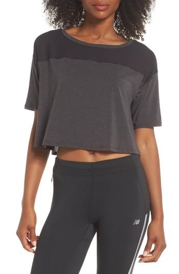 Women's New Balance Determination Crop Top - Black