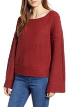 Women's Love By Design Bell Sleeve Sweater - Red