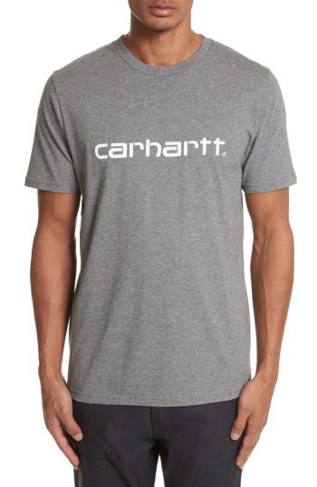 Men's Carhartt Work In Progess Script Logo T-shirt - Grey