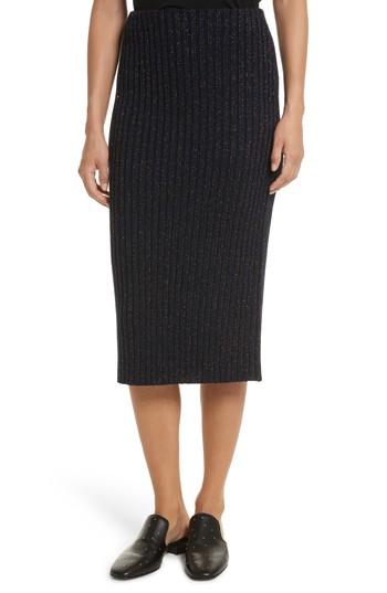 Women's Rag & Bone Leyton Metallic Rib Knit Skirt