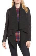 Women's Lucky Brand Faux Suede & Knit Jacket - Grey