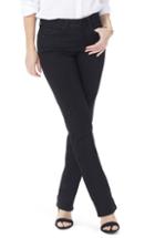 Women's Nydj Marilyn Straight Leg Black Jeans (similar To 14w) - Black