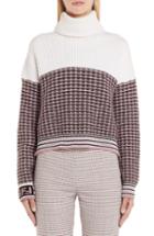 Women's Fendi Microcheck Wool & Cashmere Sweater Us / 40 It - Pink