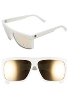 Women's Electric 'black Top' 60mm Flat Top Sunglasses - Matte White/ Grey Gold