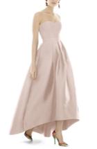 Women's Alfred Sung Strapless High/low Sateen Twill Gown - Pink