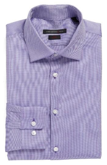 Men's John Varvatos Star Usa Slim Fit Solid Stretch Dress Shirt .5 R - Purple
