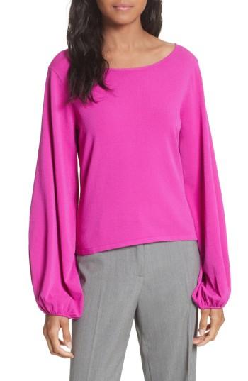Women's Milly Voluminous Sleeve Sweater - Pink