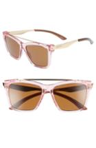Women's Smith The Runaround 55mm Chromapop(tm) Polarized Sunglasses - Pink Crystal