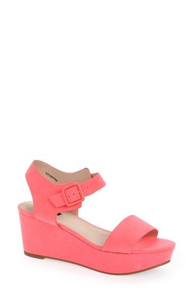 Topshop 'heavenly' Wedge Sandal Pink