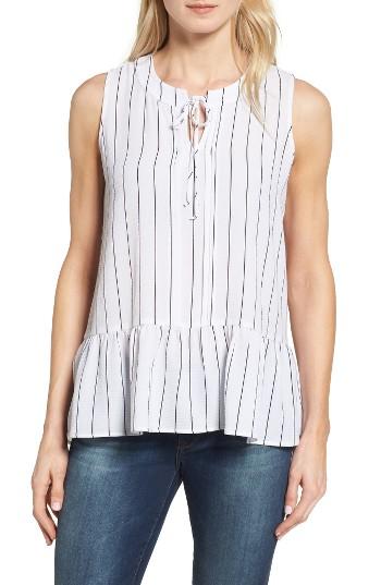 Women's Caslon Tie Front Tank - White