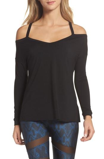 Women's Onzie Cold Shoulder Top, Size - Black