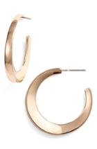 Women's Halogen Curved Metal Hoop Earrings