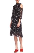 Women's Whistles Tulip Print Tie Neck Dress Us / 6 Uk - Blue