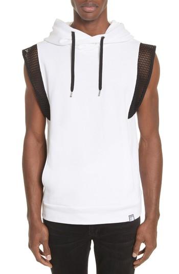 Men's Versace Collection Sleeveless Hoodie - White