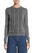 Women's Marc Jacobs Ruffle Merino Wool Sweater - Grey