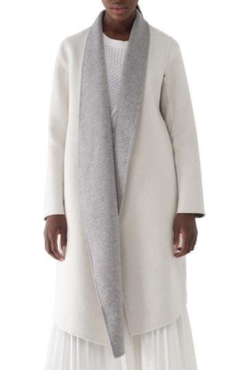 Women's Sosken Gloria Colorblock Double Faced Coat - White