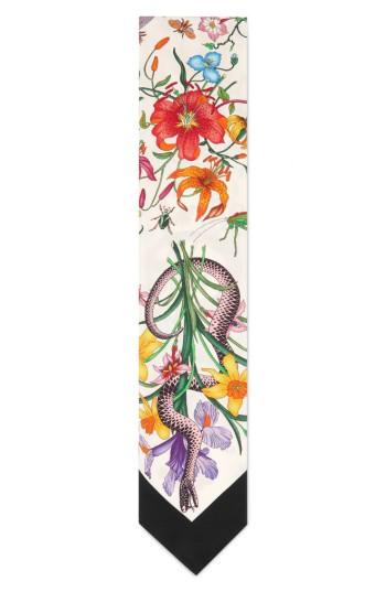 Women's Gucci Flora Snake Silk Scarf