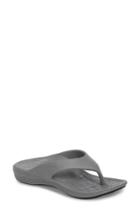 Women's Aetrex Lynco Flip Flop M - Grey