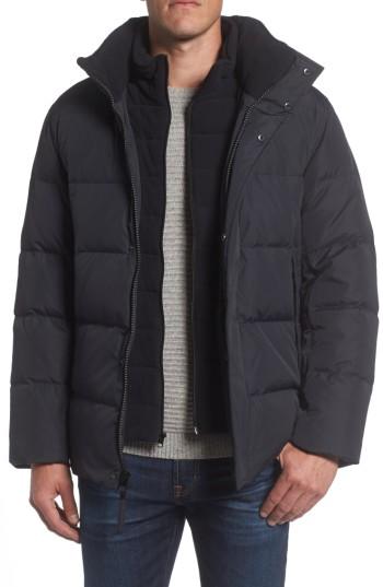 Men's Andrew Marc Carlton Quilted Parka - Black