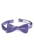 Men's Calibrate Silves Stone Plaid Bow Tie, Size - Purple