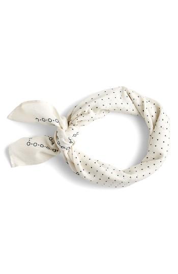 Women's J.crew Polka Dot Bandana, Size - Blue