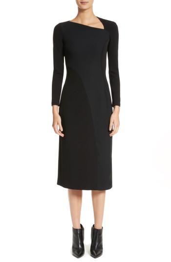 Women's Burberry Fabiana Slash Neck Panel Dress