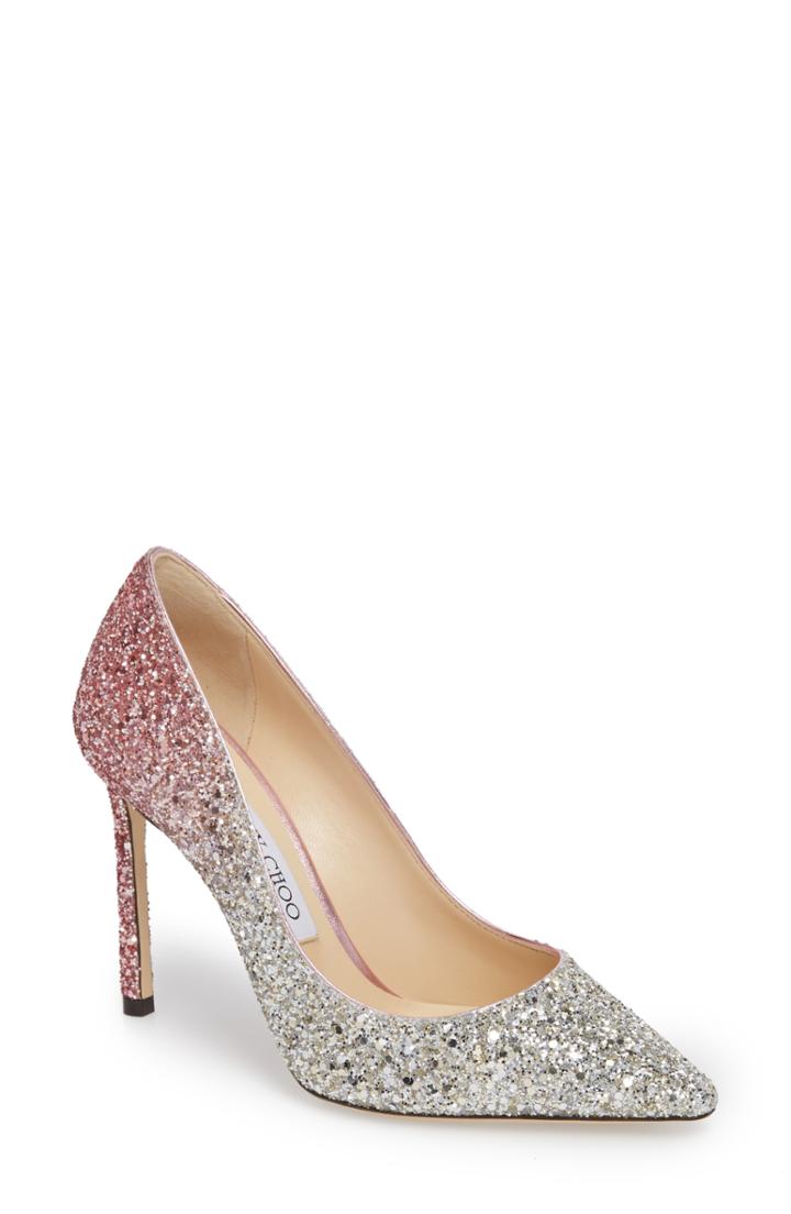 Women's Jimmy Choo 'romy' Pointy Toe Pump .5us / 37.5eu - Pink