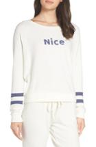 Women's Make + Model Cozy Crew Raglan Sweatshirt, Size - Ivory