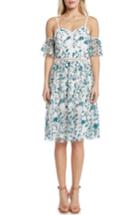 Women's Willow & Clay Embroidered Cold Shoulder Dress, Size - Blue/green