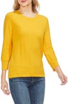 Women's Vince Camuto Rhombus Stitch Sweater, Size - Yellow