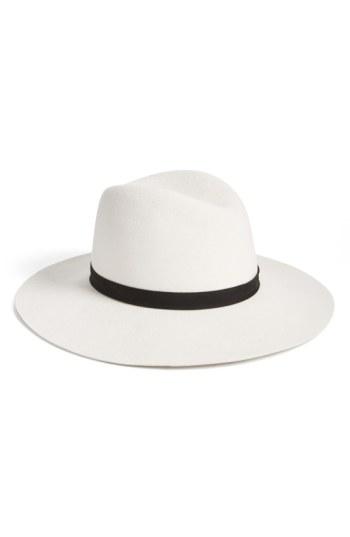 Women's Janessa Leone 'camellia' Wide Brim Wool Fedora -