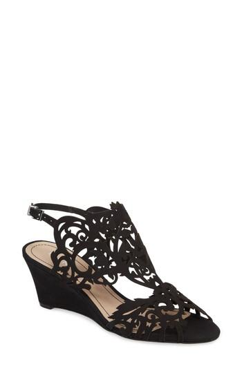 Women's Klub Nico Marcela Laser Cutout Wedge Sandal M - Black