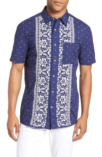 Men's French Connection Iki Lawn Embroidered Shirt