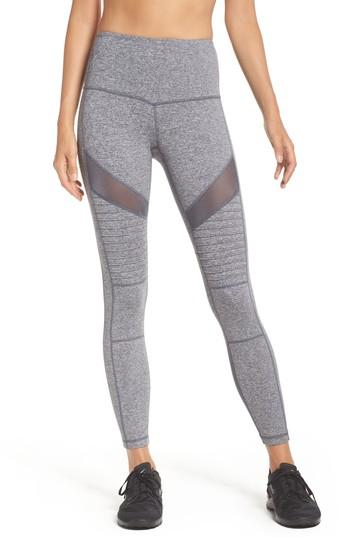 Women's Zella Autumn High Waist Moto Ankle Leggings, Size - Grey