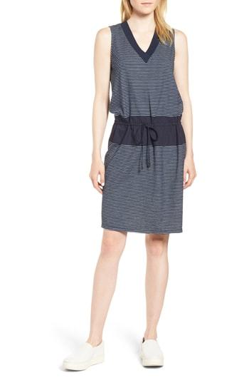 Women's Kenneth Cole New York Mixed Media Drawstring Dress - Blue
