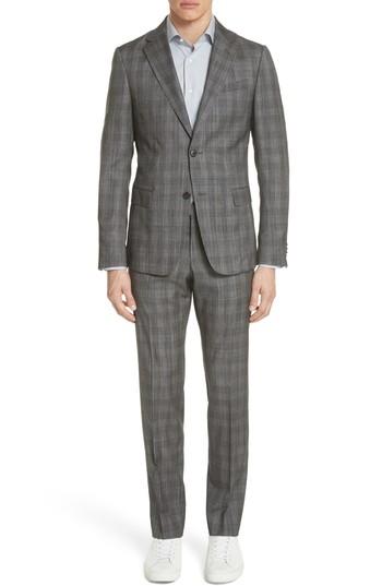 Men's Z Zegna Classic Fit Plaid Wool & Silk Suit
