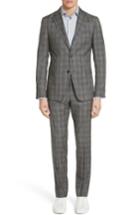 Men's Z Zegna Classic Fit Plaid Wool & Silk Suit