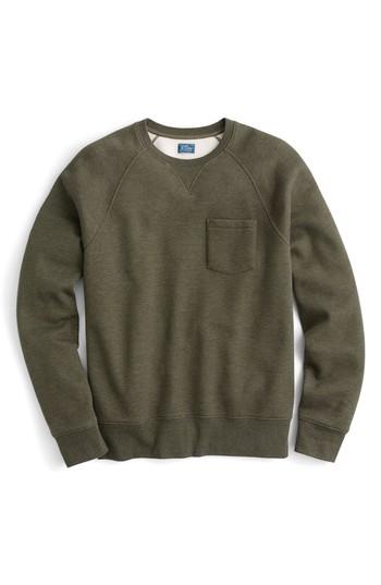 Men's J.crew Textured Pique Fleece Sweatshirt - Green