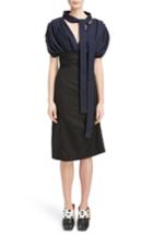 Women's Jacquemus Ruched Tie Neck Dress